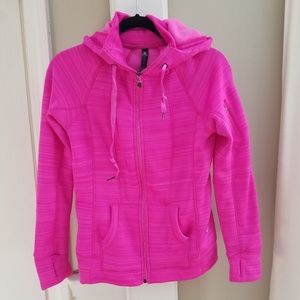 90 degree Ladies HOT PINK HOODIE fleece ATHLETIC S